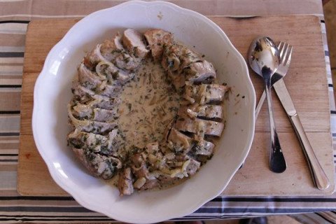 Filet mignon au cidre et à l'estragon