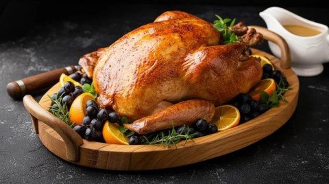 Dinde farcie aux fruits