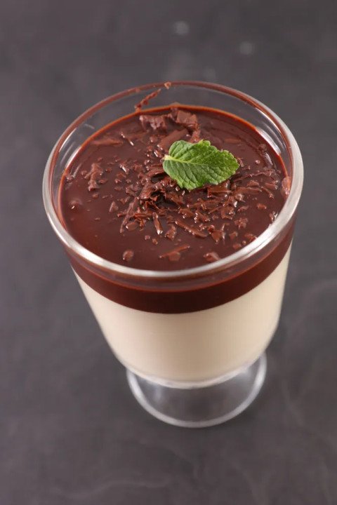 Panna cotta duo de chocolats au Thermomix