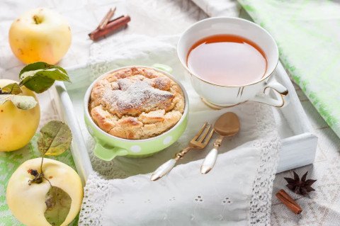 Clafoutis pommes - cannelle rapide