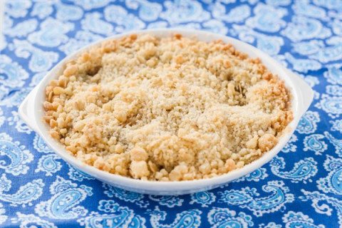 Crumble sans four avec sauce au yaourt