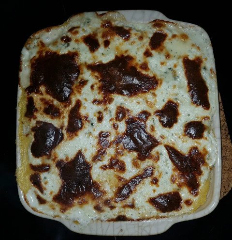 polenta gratinée au roquefort