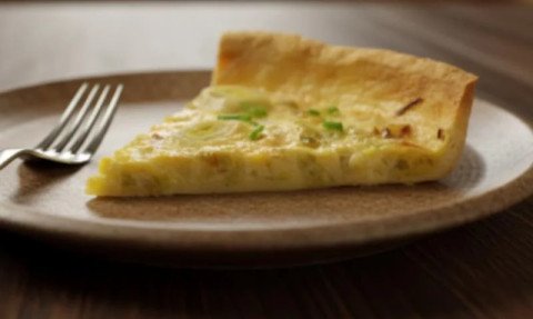 Quiche aux poireaux et au Morbier