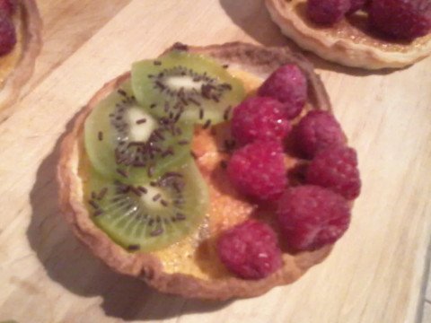 Tarte simple à la framboise