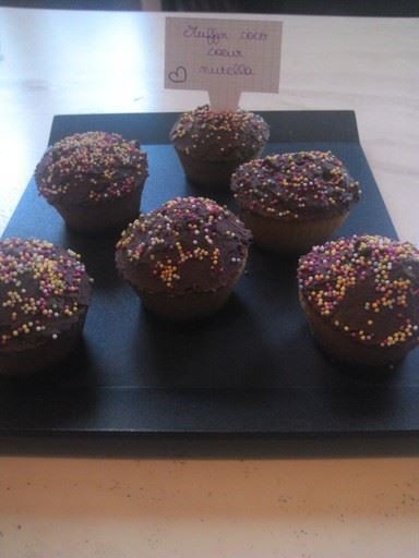 Cupcake coco-coeur Nutella