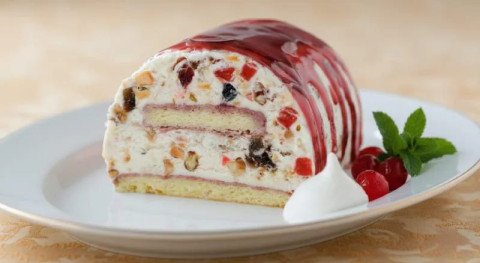 Bûche de Noël façon nougat glacé