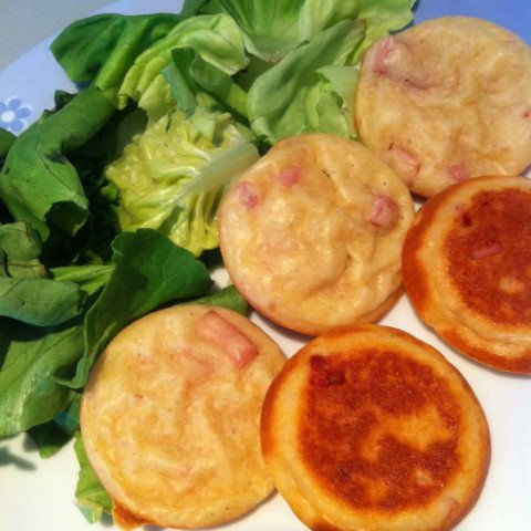 Pancakes au Kiri et au jambon