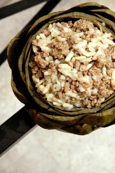 Ragoût d'artichauts farcis