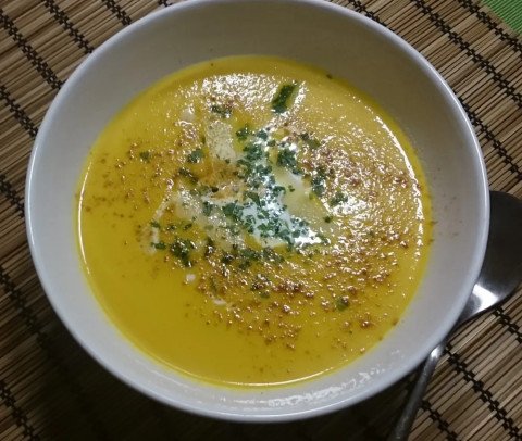 soupe de carotte et gingembre au lait de coco