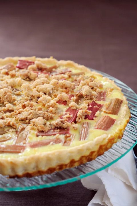 tarte à la rhubarbe sans moule à tarte
