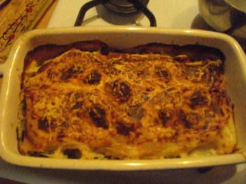 Lasagnes de courgettes aux lardons