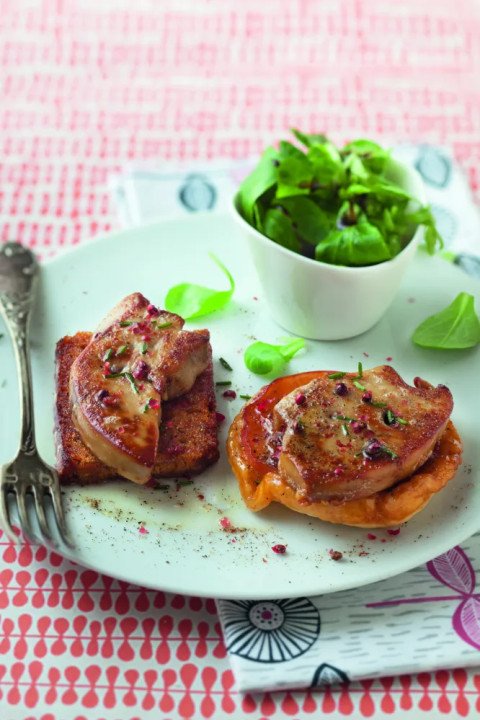 Foie gras poêlé sur tartelette tatin
