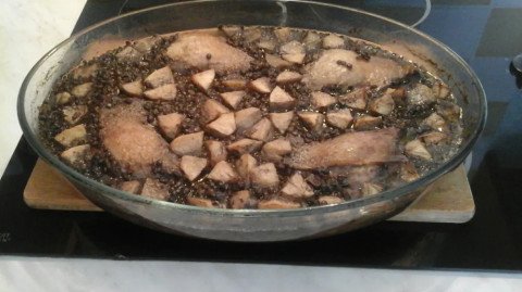 Cuisses de canard aux lentilles