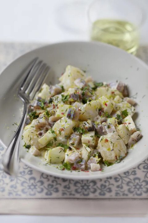 Salade de harengs aux deux pommes