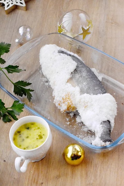 Bar en croûte de sel