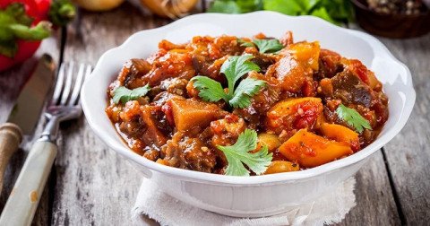 Ragoût d'aubergines aux anchois