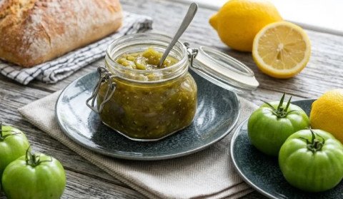 Confiture de tomates vertes au citron