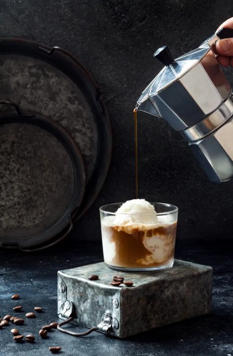 Affogato : café et glace vanille à l'italienne