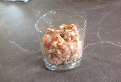 Tartare aux deux saumons acidulé