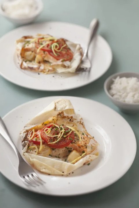 Pavé de saumon frais en papillotte