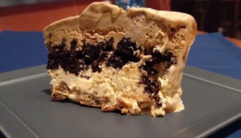 Bûche glacée au coeur de brownie