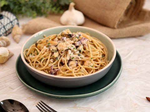 spaghetti aux fruits de mer express