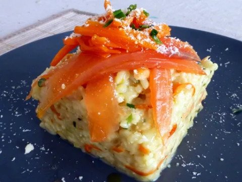 Risotto au duo de saumon