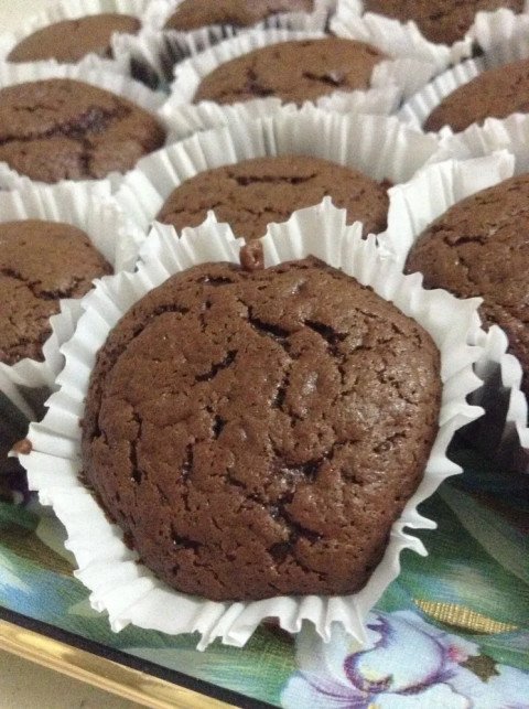 Muffins aux chocolat et édulcorant