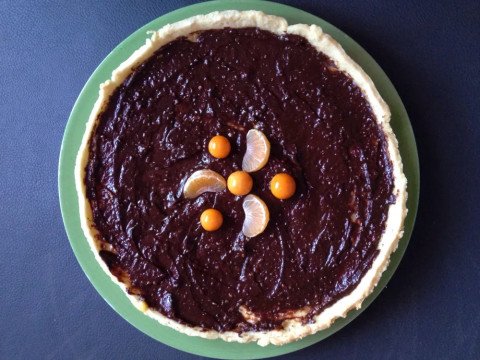 Tarte clémentine et chocolat