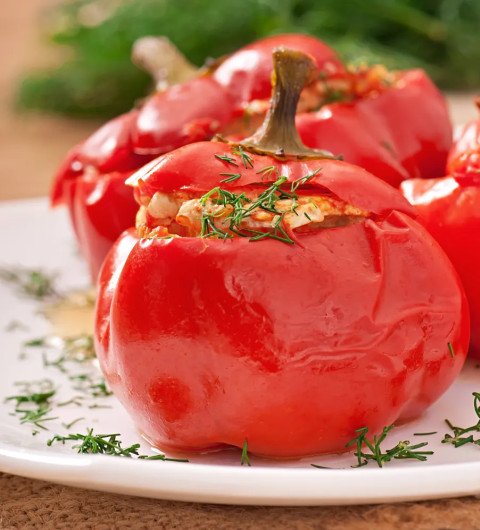 Tomates farcies au jambon et gouda