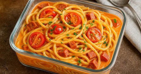 Pâtes express chorizo au micro-ondes