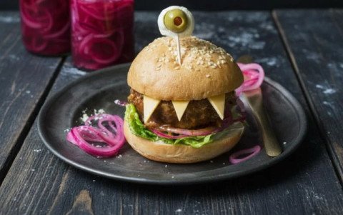 Burger monstre pour Halloween