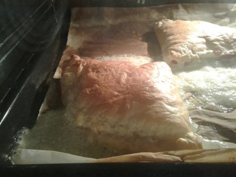 Chaussons jambon, raclette et champignon