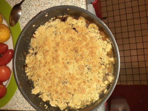 crumble aux bananes et au chocolat