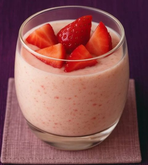Mousse à la confiture de fraise