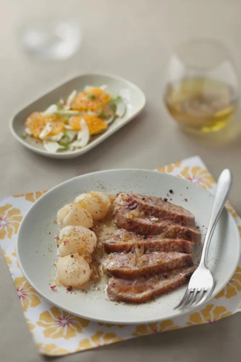 Magret de canard aux litchis comme à La Réunion