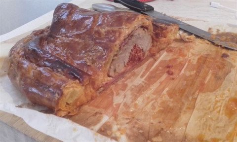 Filet mignon en croute farci au chorizo
