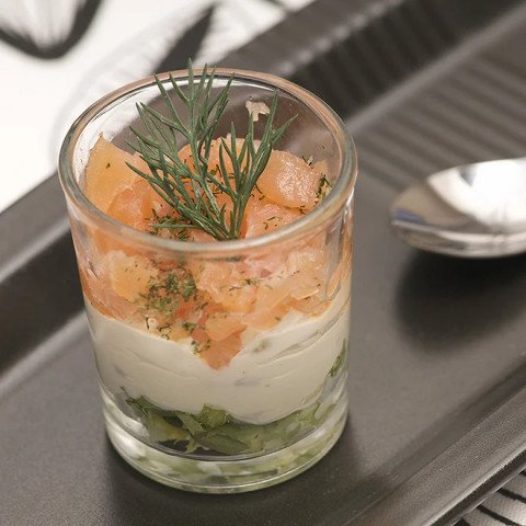 Verrines faciles au saumon fumé