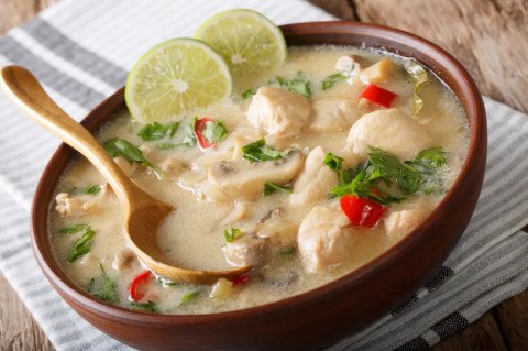Soupe Tom Kha Kai thaïlandaise au Cookeo