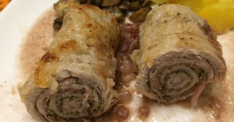 Escalopes de veau au jambon cru et aux herbes du sud