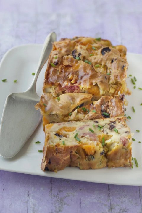 Cake Italien à la ricotta, melon et parme