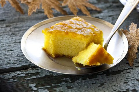 Gâteau de semoule aux pommes (végétalien)