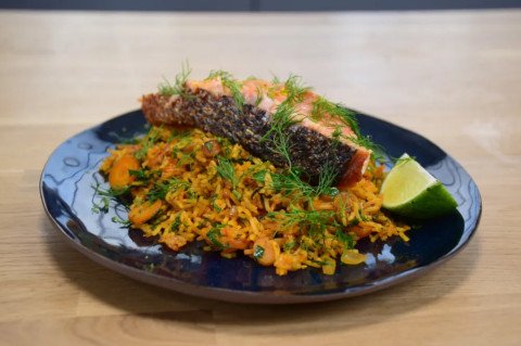 Riz perse au saumon en 25 minutes