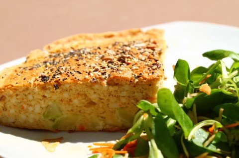 Cake allégé au surimi et courgettes