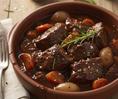 Ragoût de boeuf et légumes à la sauce balsamique