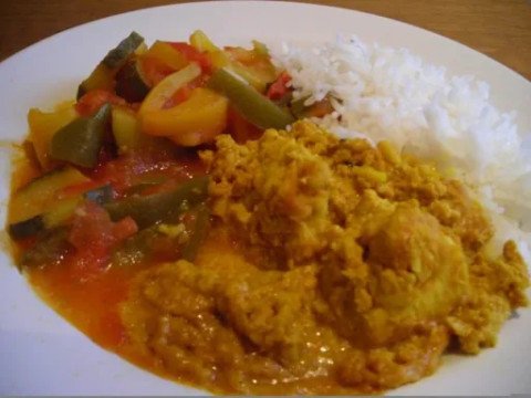 Poulet à l'indienne à la cacahuète