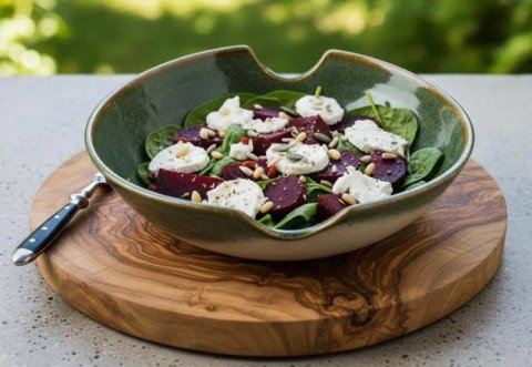Salade d'épinard, betterave et feta