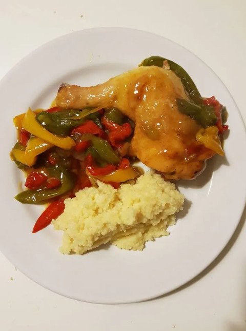 Poulet aux poivrons façon tajine