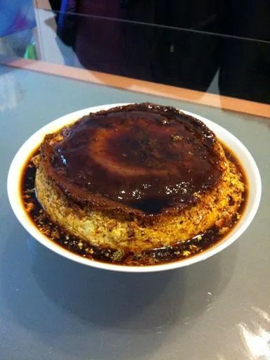 Crème caramel renversée