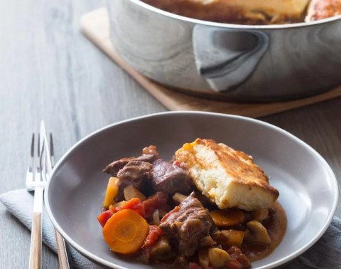 Ragoût de bœuf & Petits pains au Parmesan